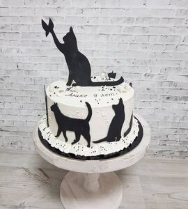 Торт черная кошка на 9 лет №185223