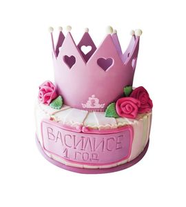 Торт На 1 годик с короной №5419