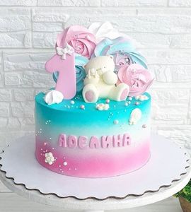 Торт на 1 годик девочке №211722