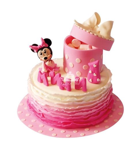 Торт на 1 годик девочке Мини №211783