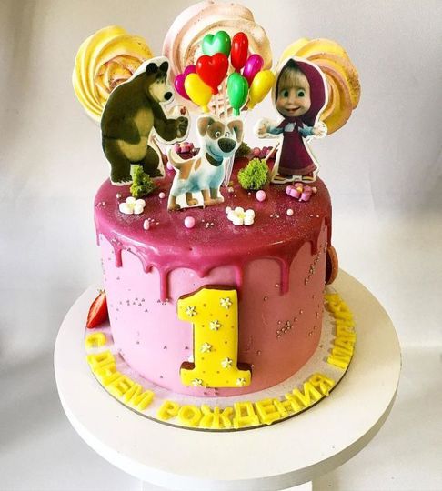 Торт на 1 годик девочке Маша №211788