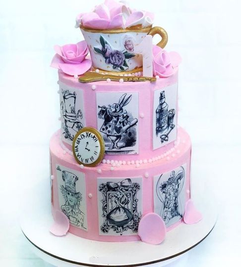 Торт на 1 годик в стиле Алисы №211790