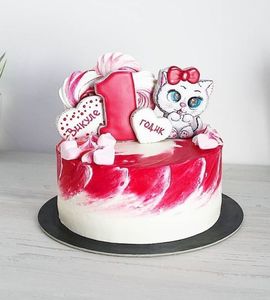 Торт на 1 годик девочке №211816