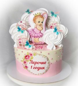 Торт на 1 год девочке №211870