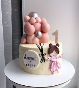 Торт на 1 год девочке №211876