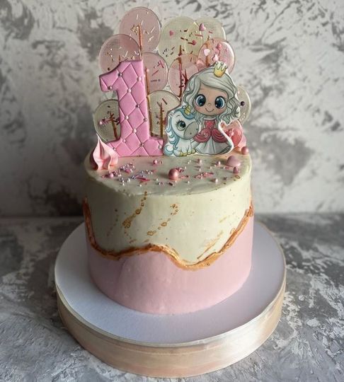Торт на 1 год девочке №211913