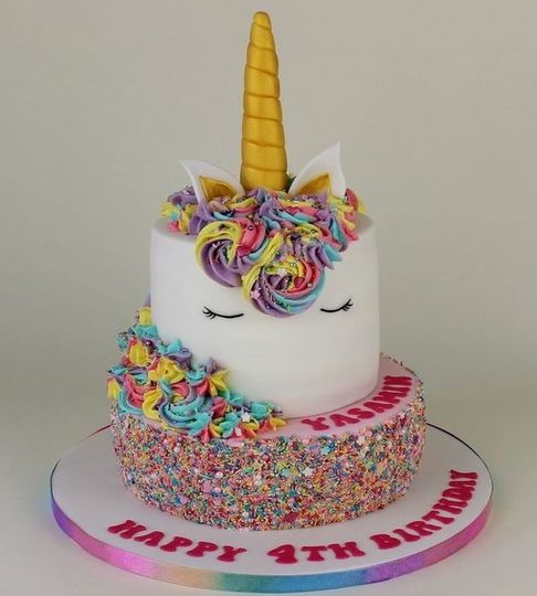 Торт на день рождения радужный единорог №223322