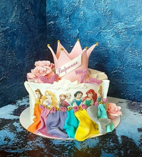 Торт принцессе с короной №485524