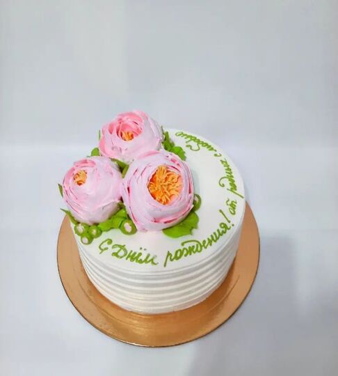 Торт женщине с цветами №125802