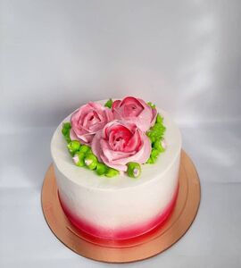 Торт женщине с цветами №125810