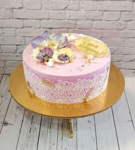 Торт женщине с цветами №125811