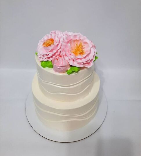 Торт женщине с цветами №125816