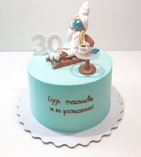 Торт на 36 лет женщине с фигурками №107826