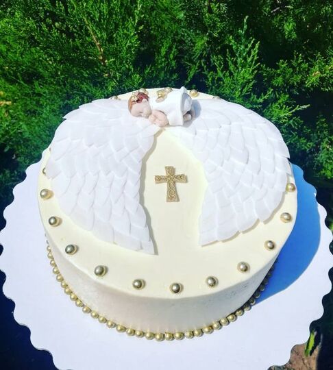 Торт крылья ангела малышу №166210