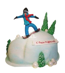 Торт со сноубордистом