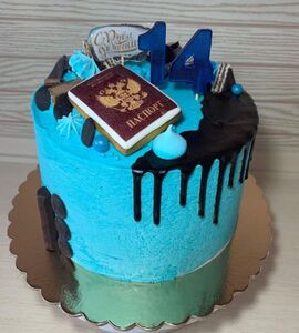 Торт голубой для мальчика №104710